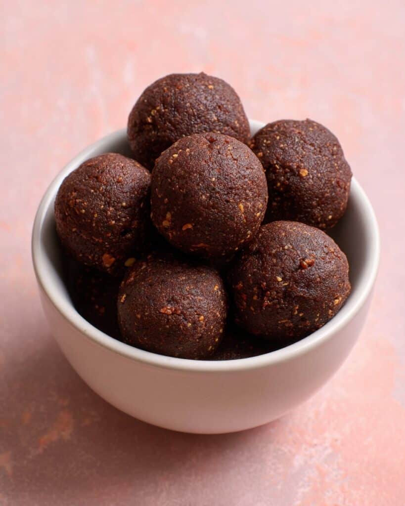 Ooey Gooey Brownie Batter Protein Balls (No Bake, No Blender Required) Recipe