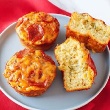Easy-Peasy Cheesy Pizza Muffins (Hidden Veggie!) Recipe
