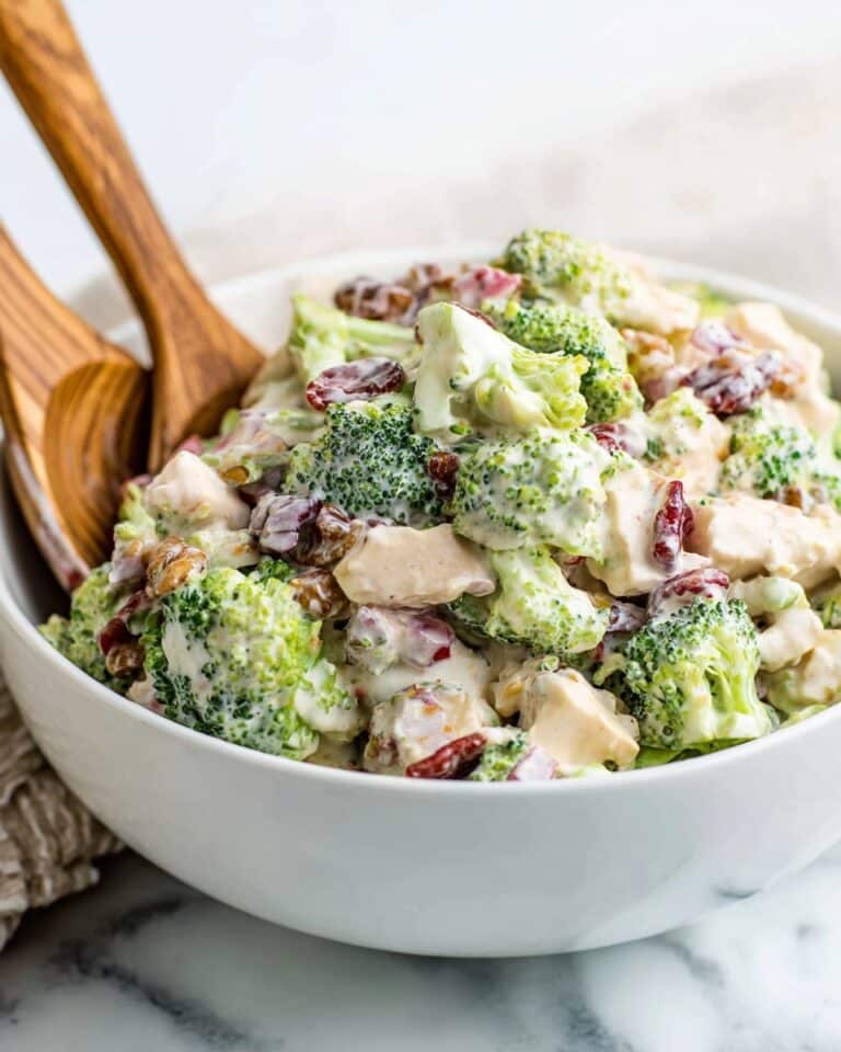 Sweet and Tangy Broccoli Apple Salad Recipe
