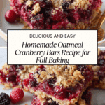 Oatmeal Cranberry Bars Recipe