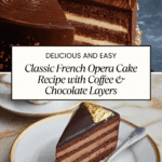 Classic French Opera Cake Recipe with Gold Leaf Garnish Recipe