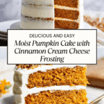 Pumpkin Cake with Cinnamon Cream Cheese Frosting Recipe