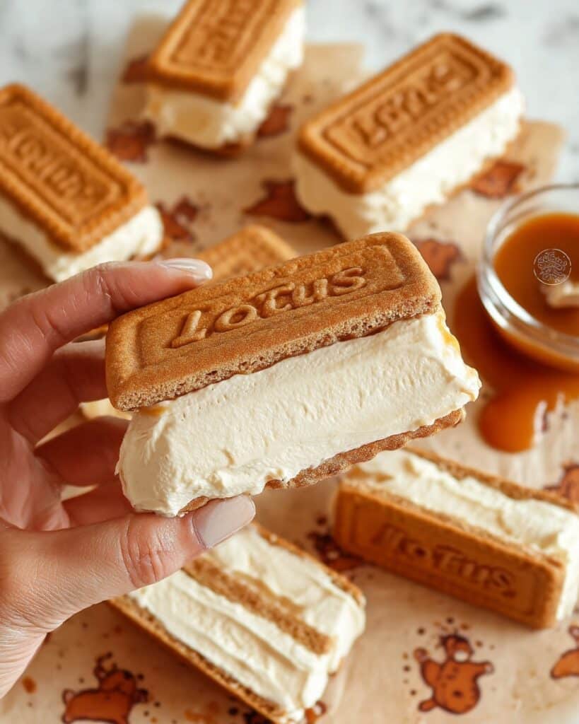 No-Bake Biscoff Ice-Cream Sandwiches Recipe