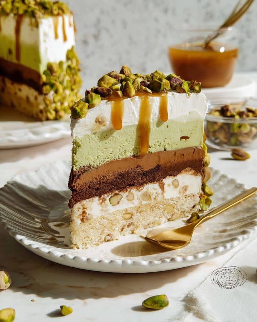 Vegan Pistachio Mousse Cake Recipe