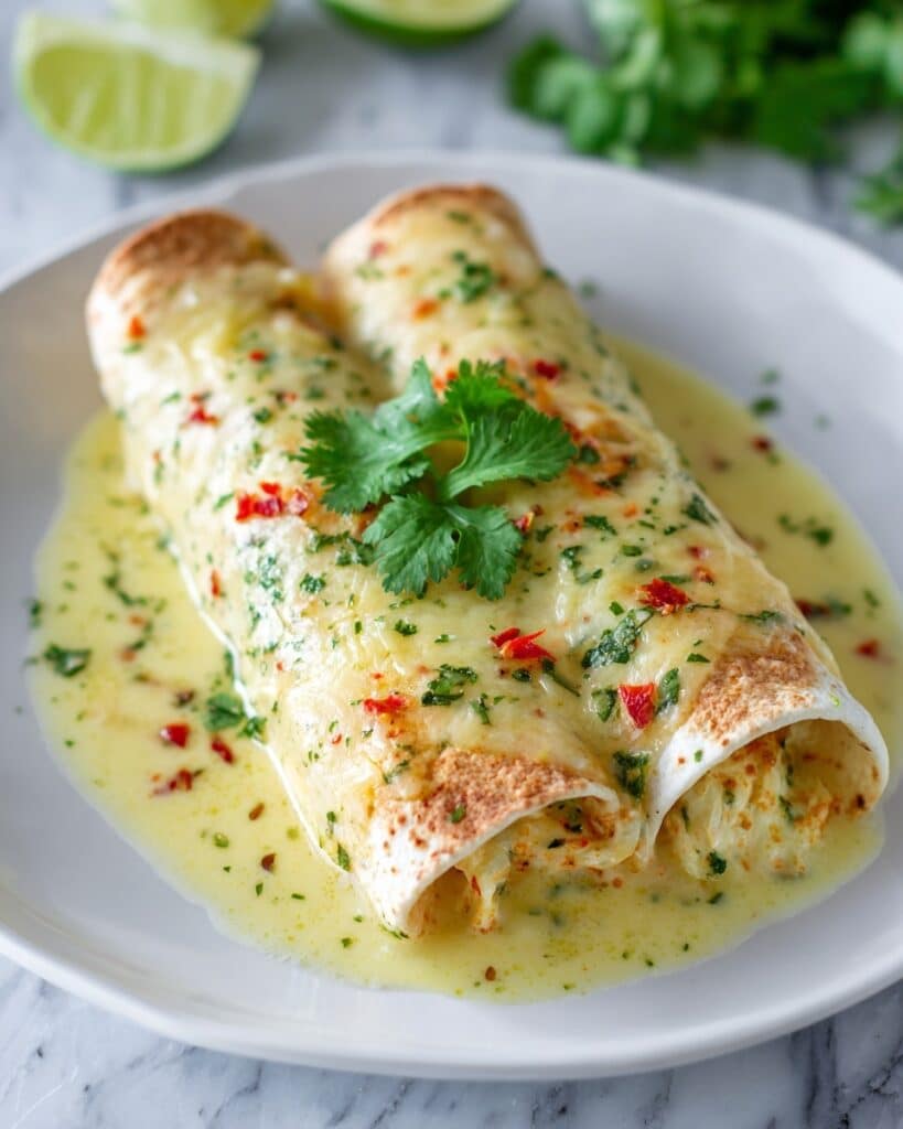 Creamy White Chicken Enchiladas Recipe