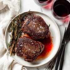 Seared Filet Medallions with Rosemary Butter Recipe