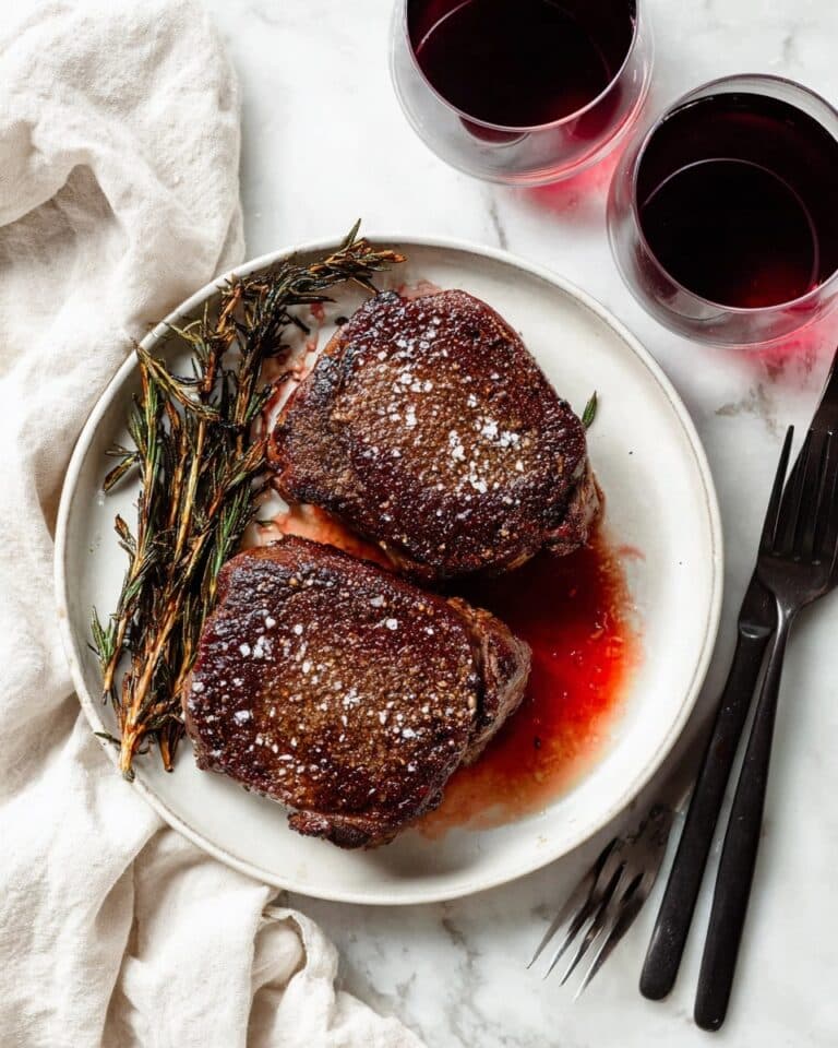 Seared Filet Medallions with Rosemary Butter Recipe
