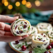 Savory Christmas Cranberry Roll Ups Recipe