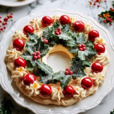 Festive Christmas Hummus Wreath (Healthy Appetizer Idea) Recipe