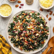 Manchego Apple Kale Farro Salad Recipe
