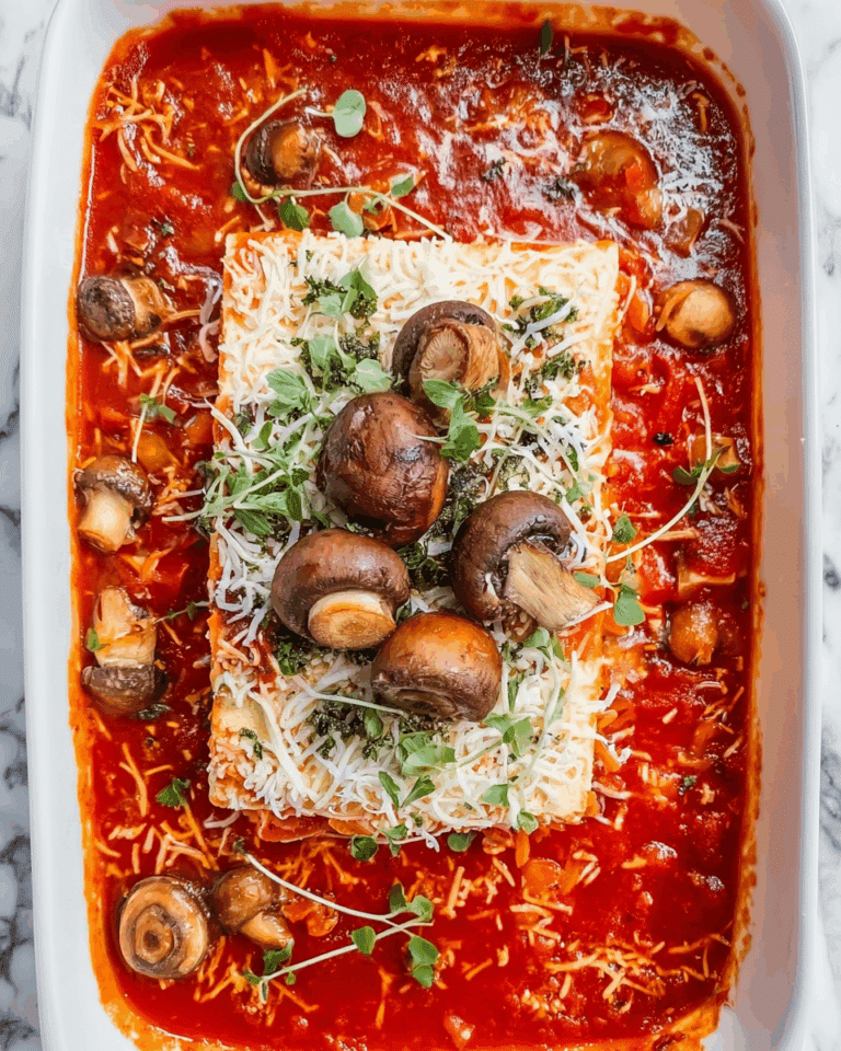 Baked Tofu with Mushrooms and Marinara Sauce Recipe