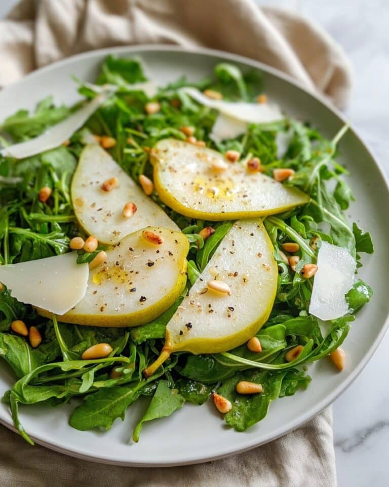 Pear and Arugula Salad with Honey Vinaigrette Recipe