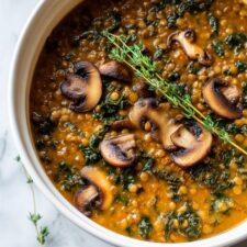 Vegan Lentil Mushroom Stew Recipe