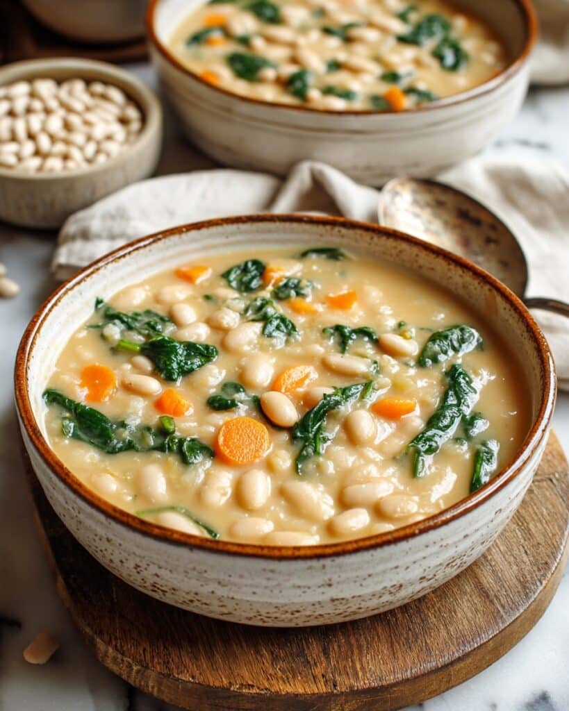 High Protein White Bean Soup for Quick Healthy Comfort Recipe