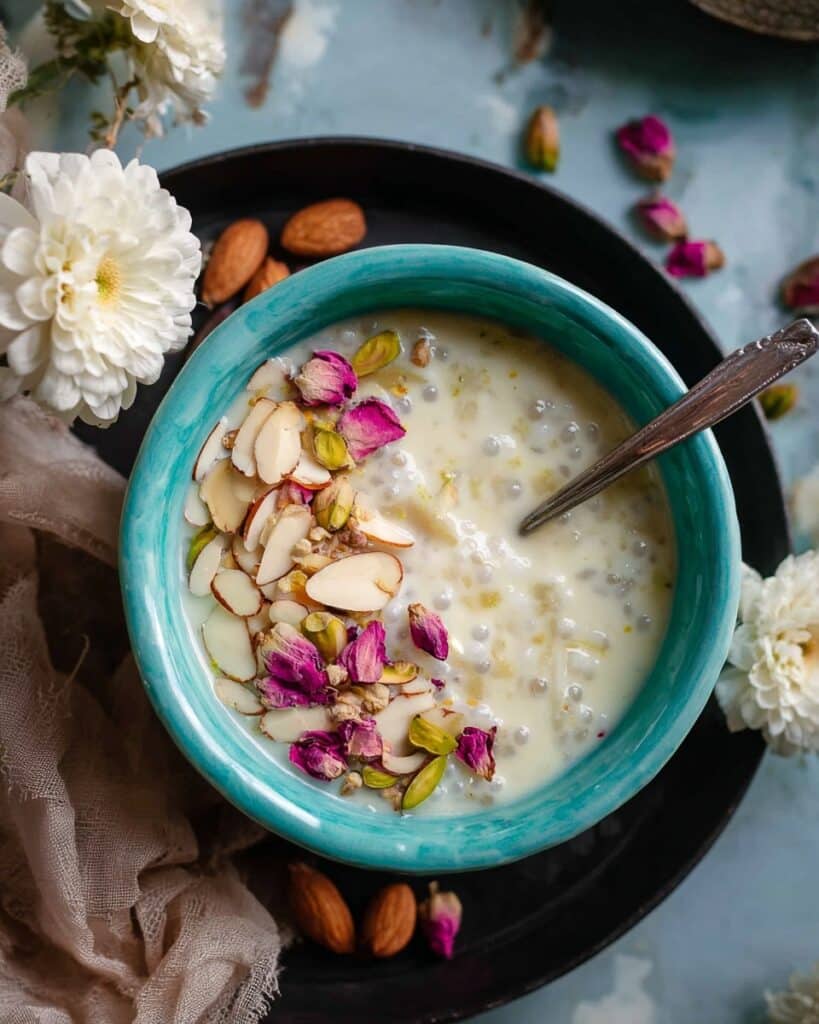 Creamy Sabudana Kheer with Nuts and Cardamom Recipe