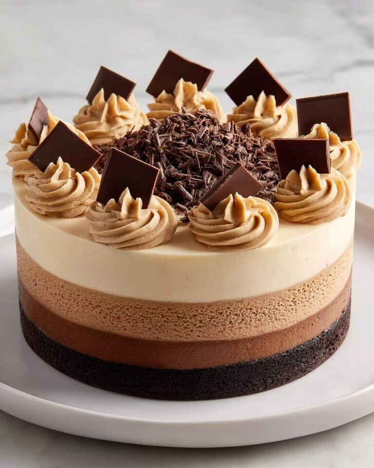 Tuxedo Cake – Triple Chocolate Mousse Cake Recipe