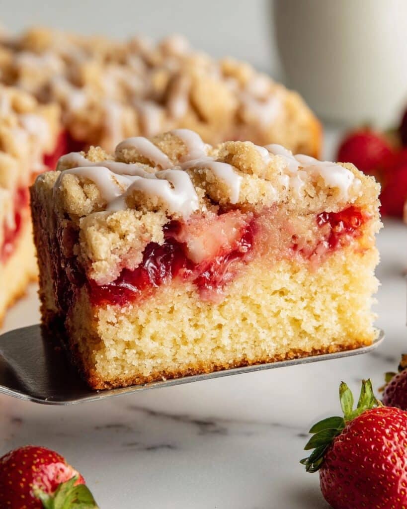 Vegan Strawberry Crumb Cake Recipe