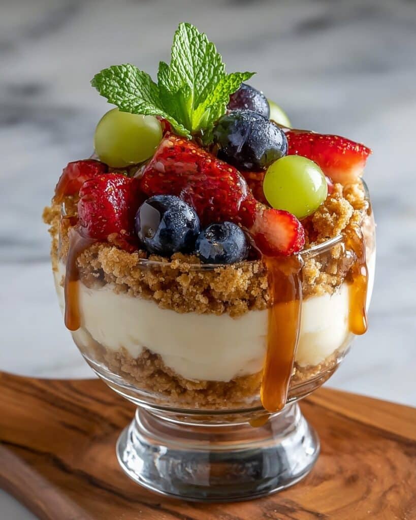 Caramel Crunch Cheesecake Fruit Salad Recipe