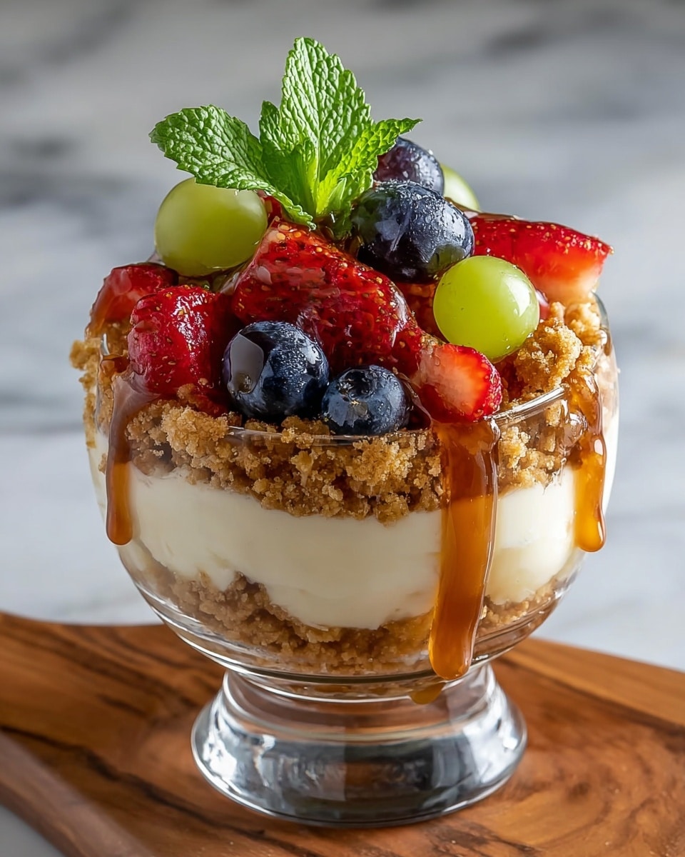 Caramel Crunch Cheesecake Fruit Salad Recipe