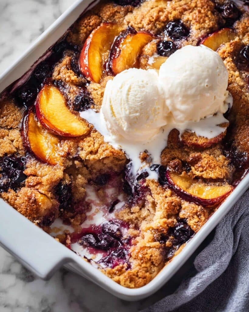 Vegan Brown Butter Peach Cobbler Recipe
