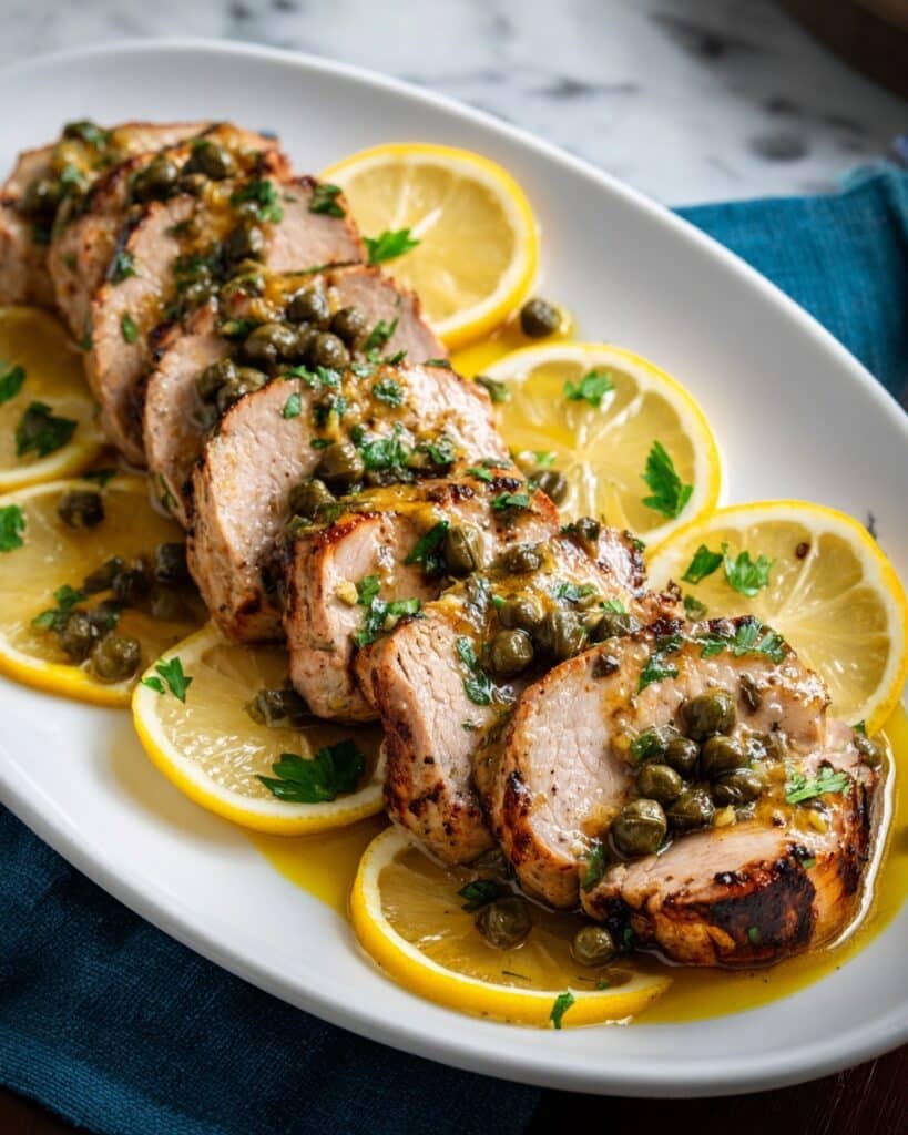 Pork Tenderloin Piccata with Lemon Caper Sauce Recipe