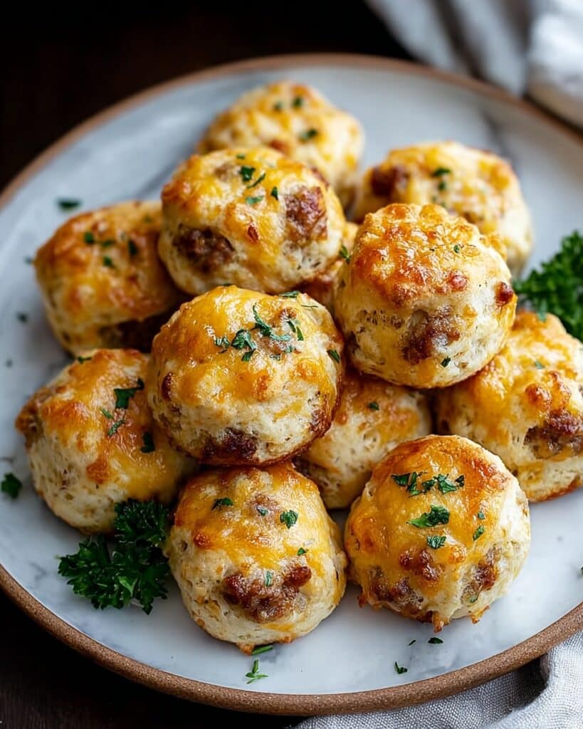 Cheesy Sausage Biscuit Bites Recipe