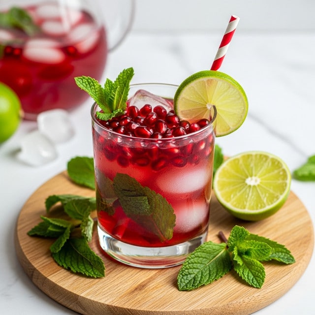 Pomegranate Fizz Mocktail Recipe