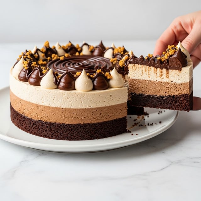 No-Bake Peanut Butter Pie with Chocolate Whipped Cream Recipe