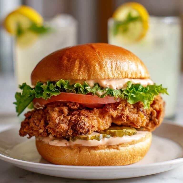 Buttermilk Fried Crispy Chicken Burger Recipe
