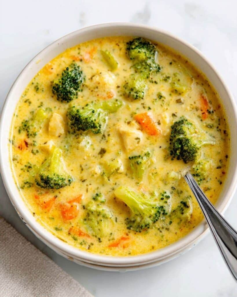 Cheesy Broccoli Potato Soup Recipe