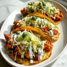 Buffalo Chicken Smash Burger Tacos Recipe
