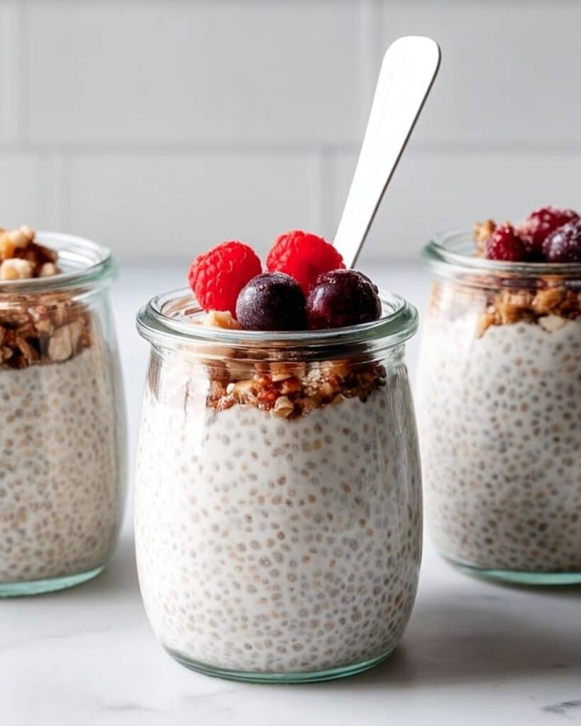 Chia Seed Pudding with Tart Cherries and Blueberries Recipe