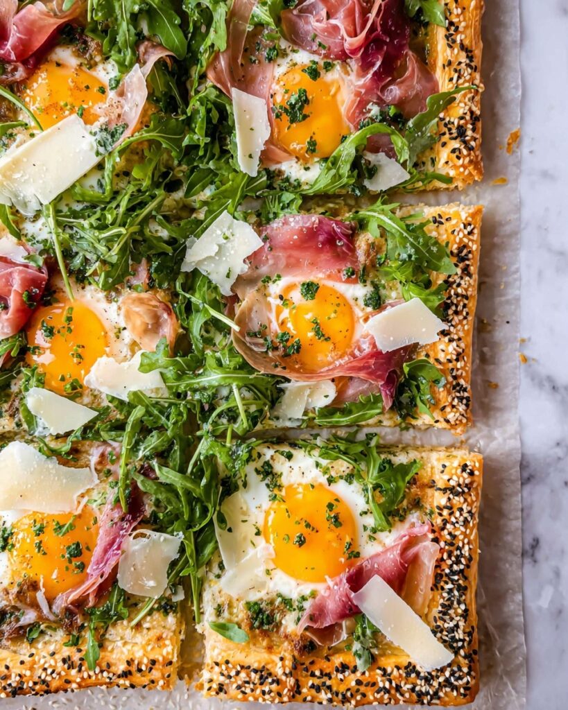 Baked Prosciutto and Egg Breakfast Tart Recipe