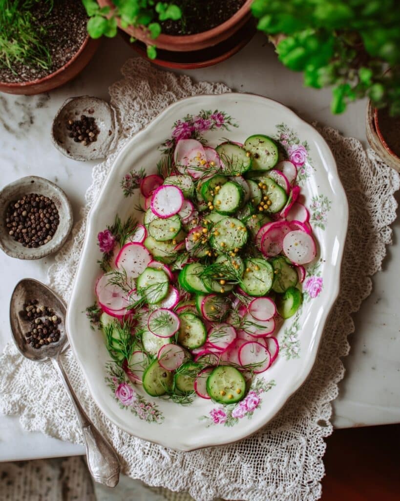 Dewy Dill Delight Radish and Cucumber Salad Recipe