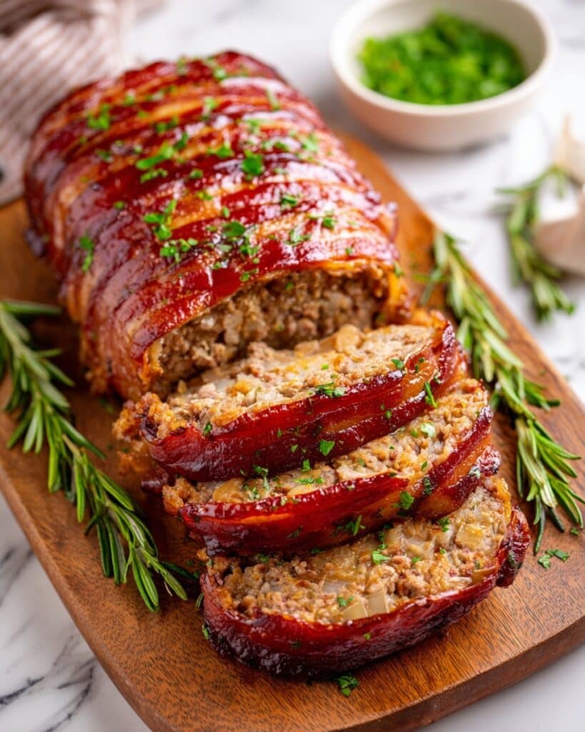 Easy Bacon Wrapped Meatloaf Recipe