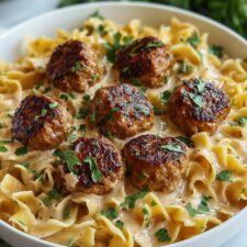 Swedish Meatball Noodle Bake Recipe