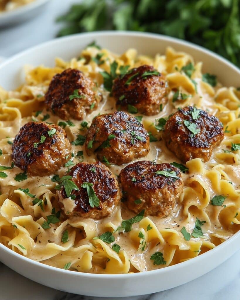 Swedish Meatball Noodle Bake Recipe