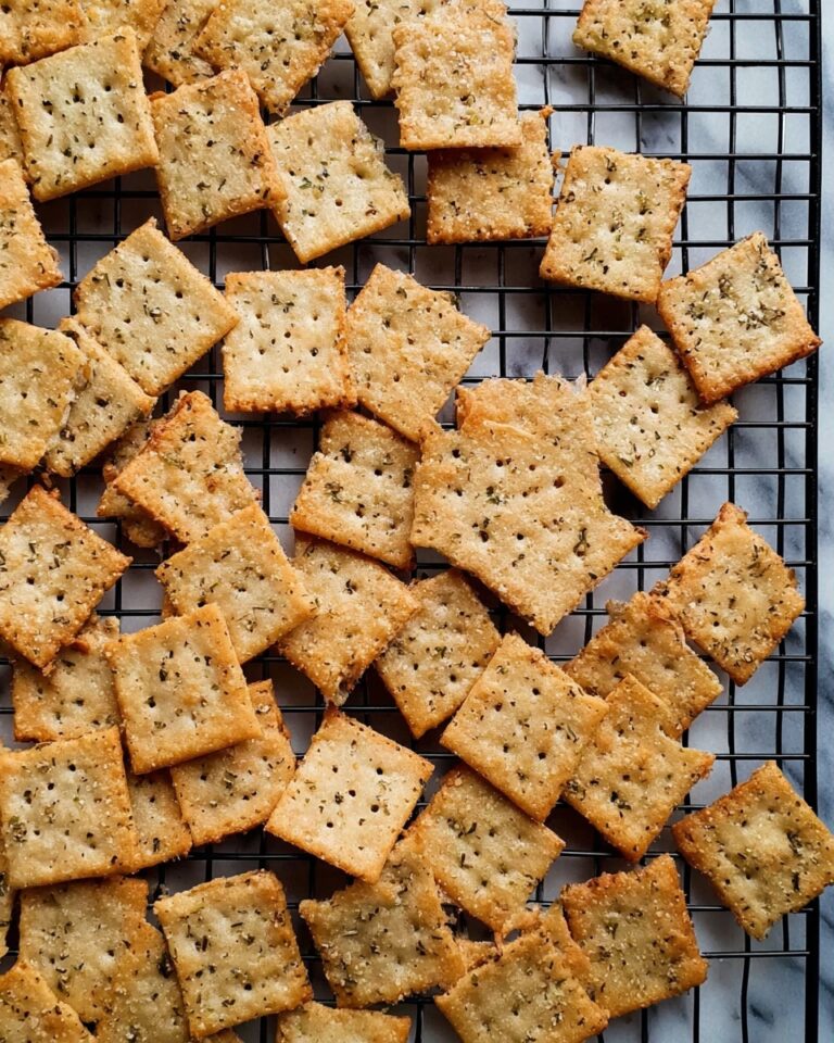Sourdough Discard Crackers with Herbs, Cheese, and Seeds Recipe