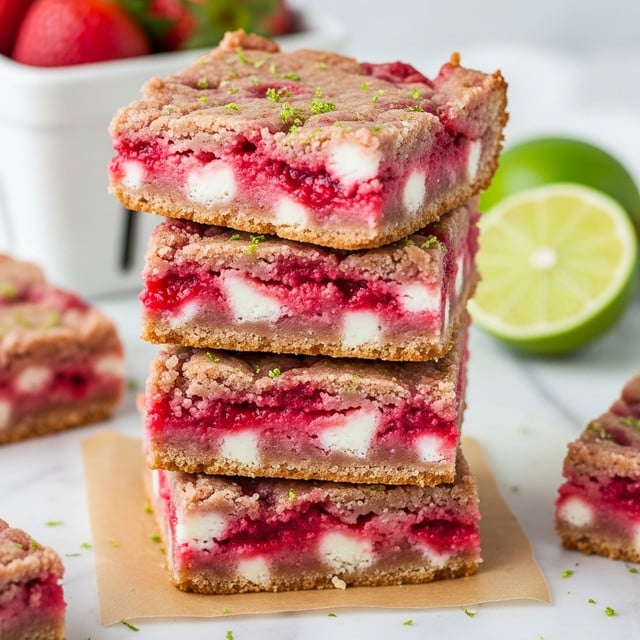 Strawberry Lime Gooey Bars Recipe
