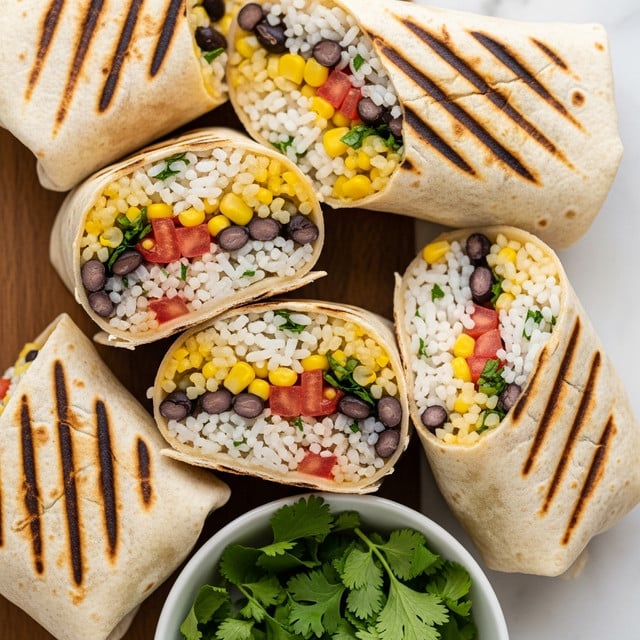Crispy Vegetarian Black Bean and Rice Burritos Recipe
