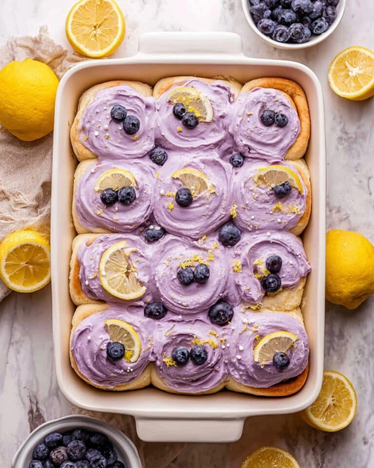 Lemon Blueberry Rolls with Cream Cheese Frosting Recipe