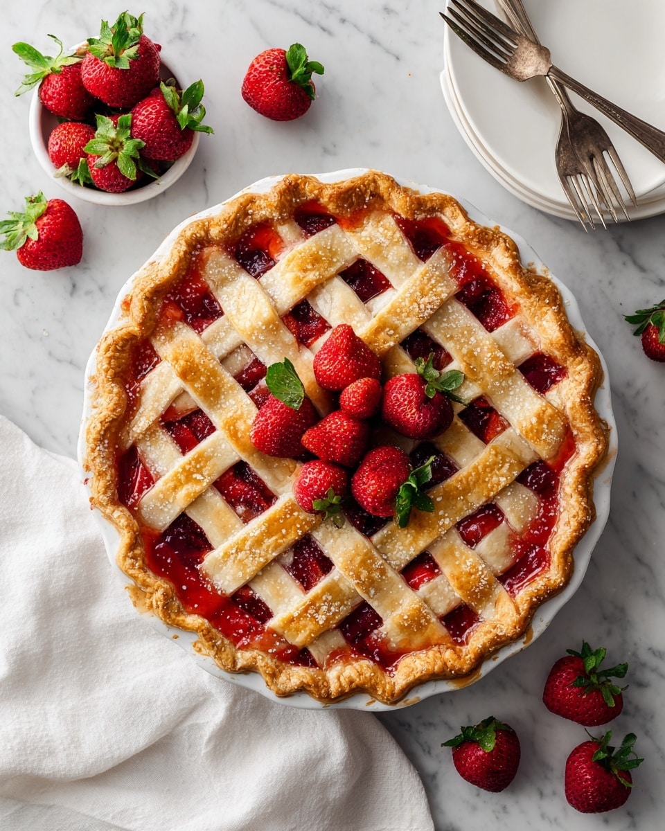 Brown Butter Strawberry Peach Pie Recipe