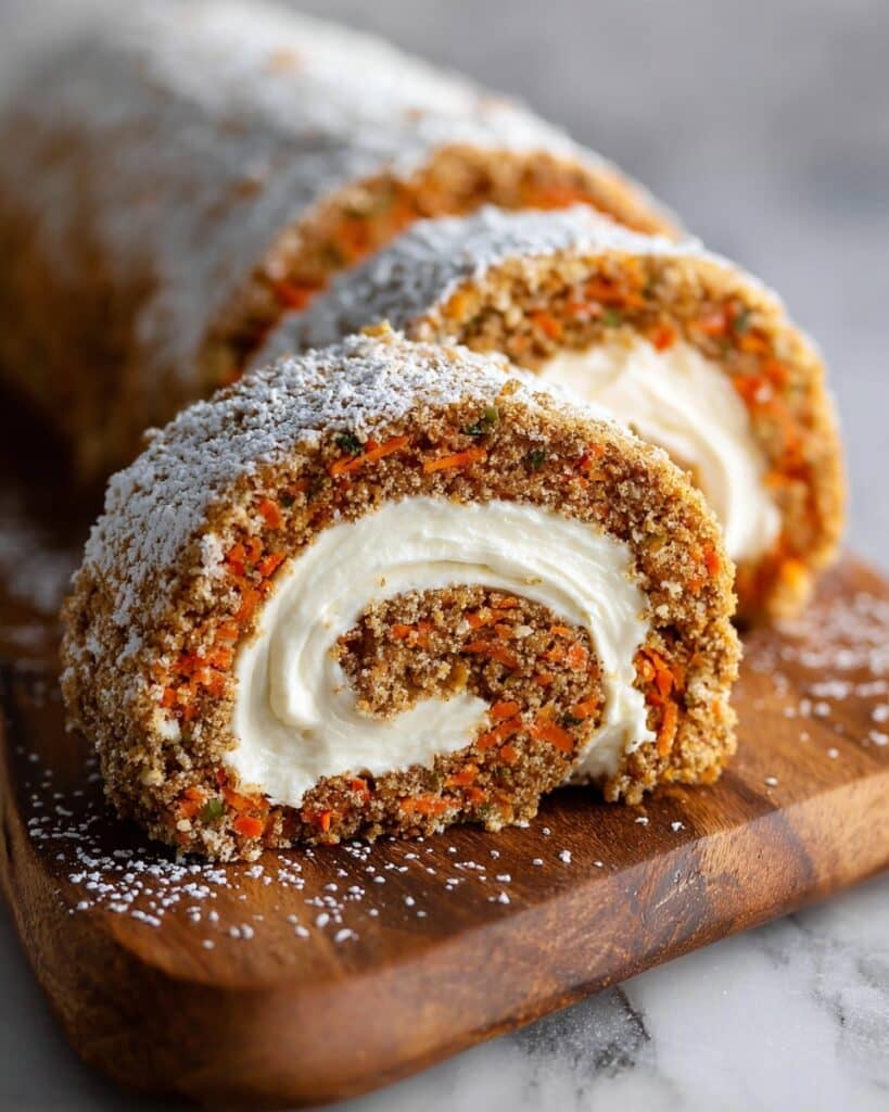 Carrot Cake Roll with Cream Cheese Frosting Recipe