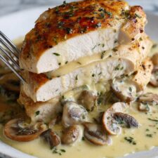 Garlic Butter Mushroom Stuffed Chicken Recipe