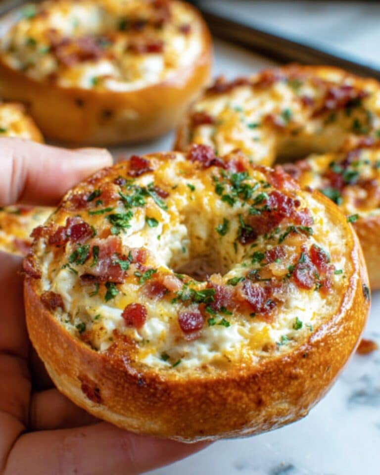 Quiche Stuffed Bagels Recipe