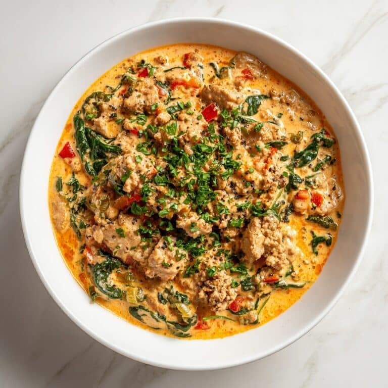 Creamy Ground Turkey & Spinach Protein Bowl Recipe