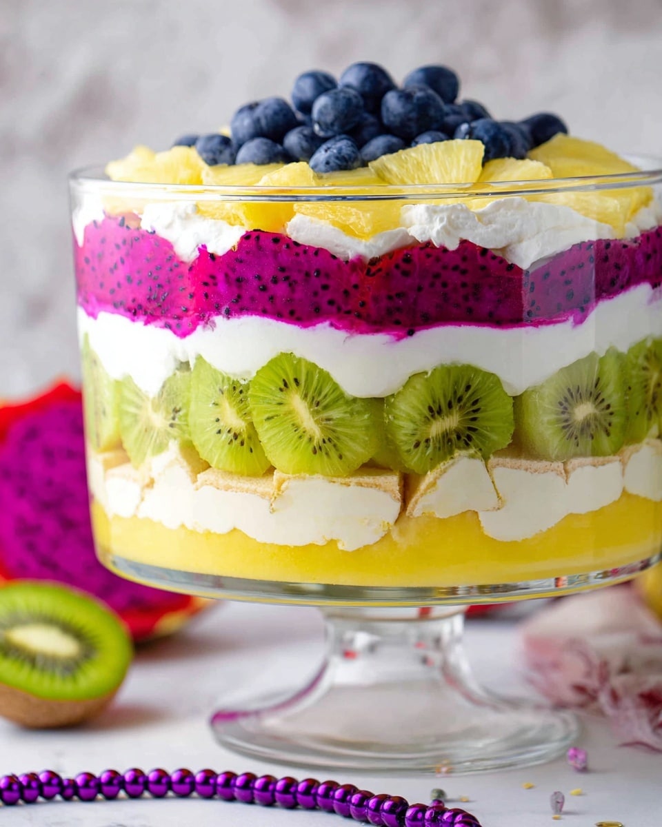 Mardi Gras Fruit and Lemon Trifle Recipe