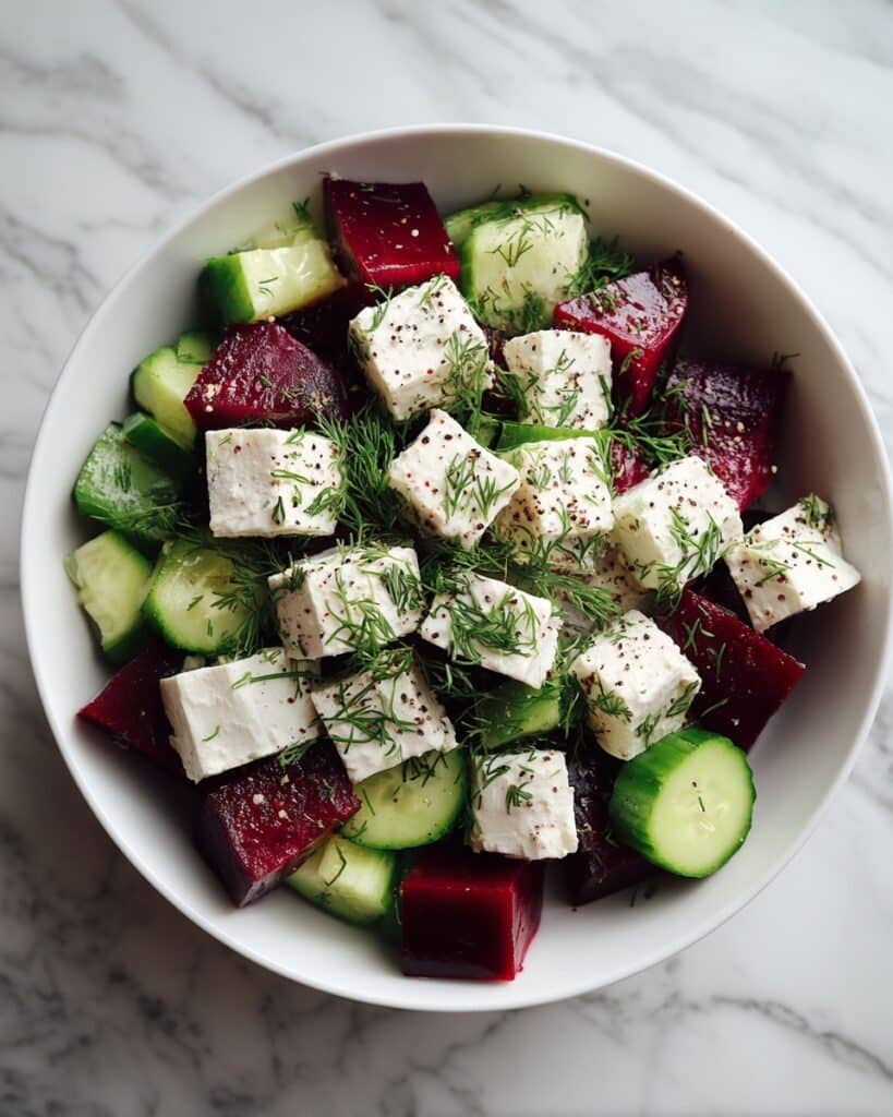 Beet Salad with Feta, Cucumber, and Dill Recipe