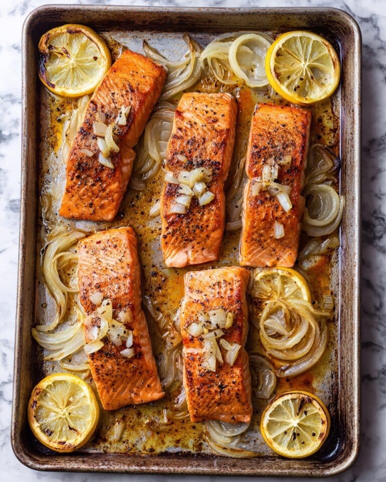 Easy Lemon Garlic Salmon Sheet Pan Recipe