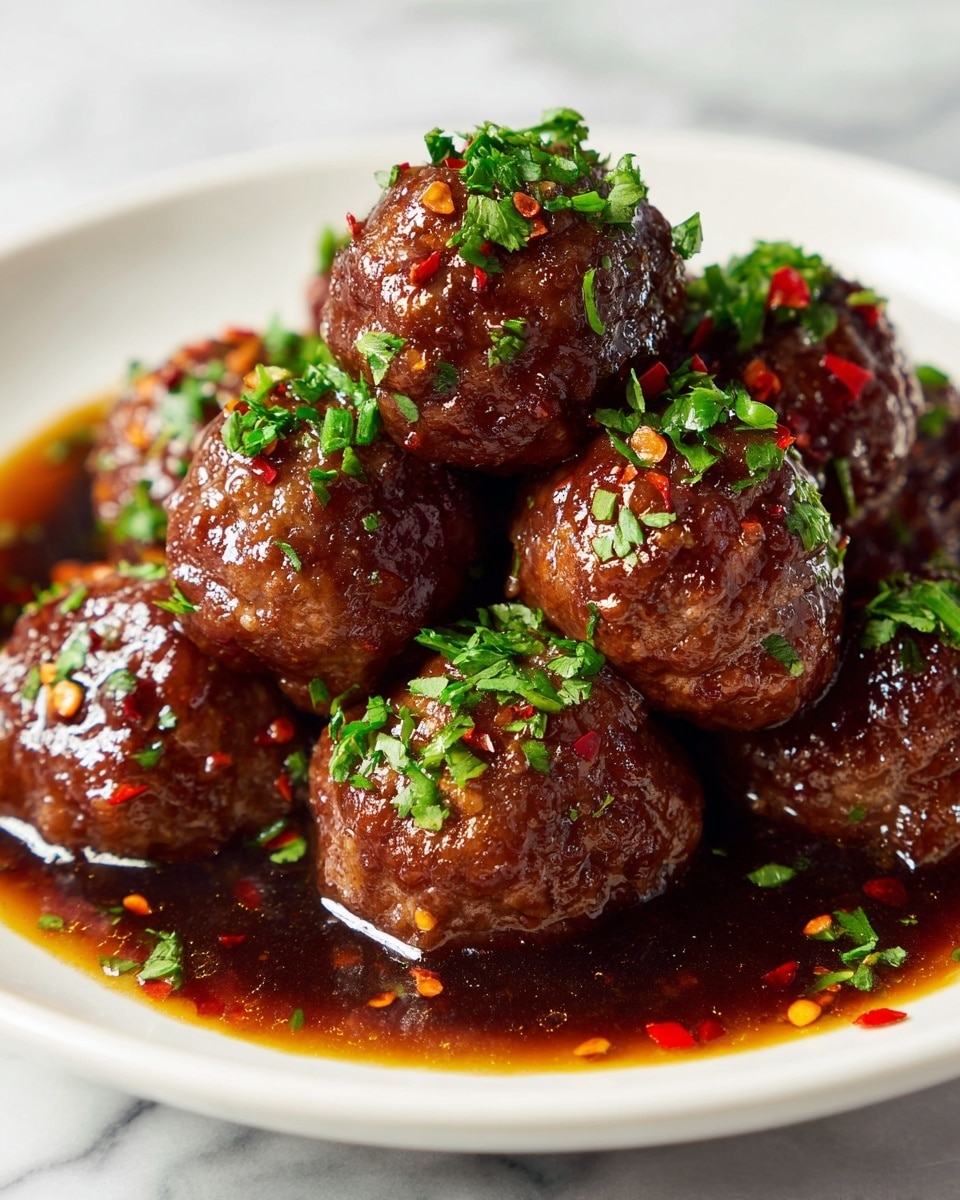Spicy Honey Garlic Meatballs Recipe
